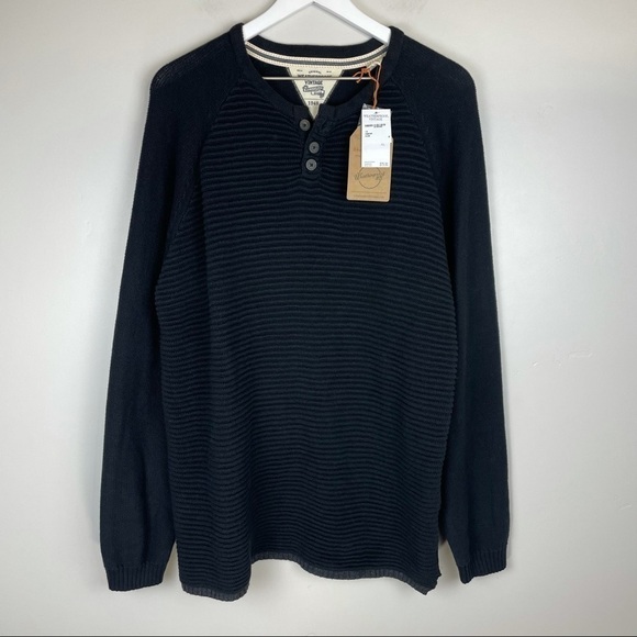 Weatherproof Ottoman Stitch Henley Sweater - Picture 2 of 6